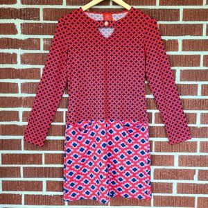 Tracey Negoshian Modern Geometric Print Long Sleeve Career Shift Dress